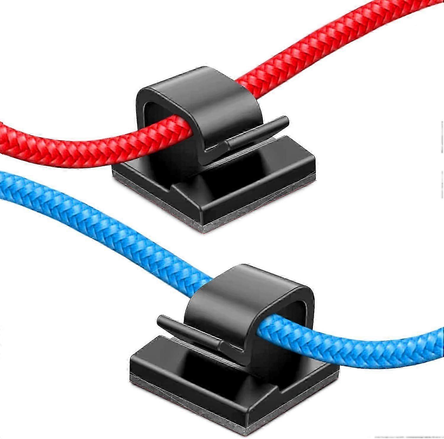 50 pcs Self Adhesive Cable Clips - Desk Cable Management Clips with Strong