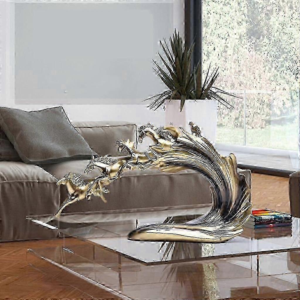 unbrand Cool Chevaux Ornements Bureau Figurine Main Courbée Figurines Collectives Magasin de Sculptu