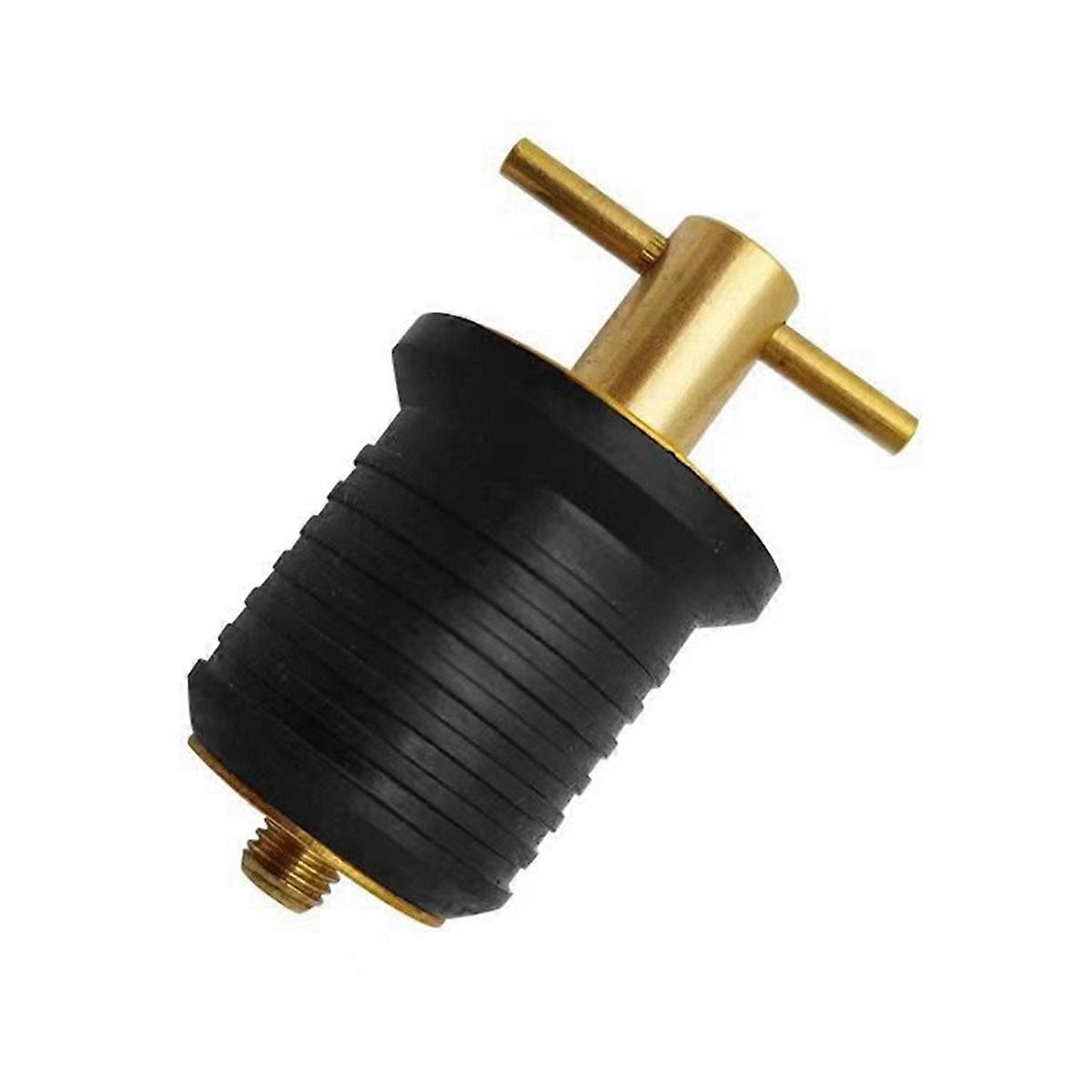 T-Handle Boat Drain Plug Twist -Turn Brass Steel Handle Boat Accessories Marine Rubber Plugs 25mm