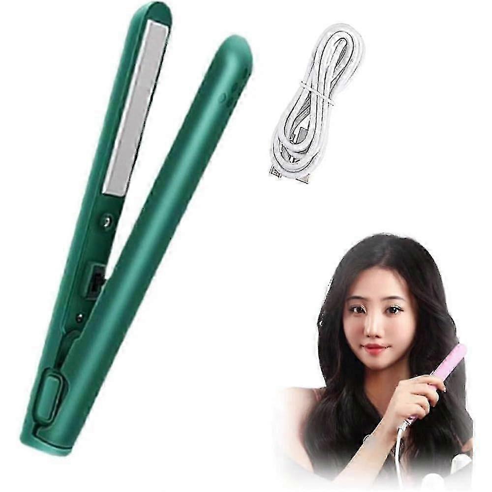 Mini-Lockenstab mit doppeltem Verwendungszweck, langlebigem Styling, 2-in-1-Mini-Lockenstab, USB wiederaufladbarer kleiner Lockenstab, für kurze und lange H NQU