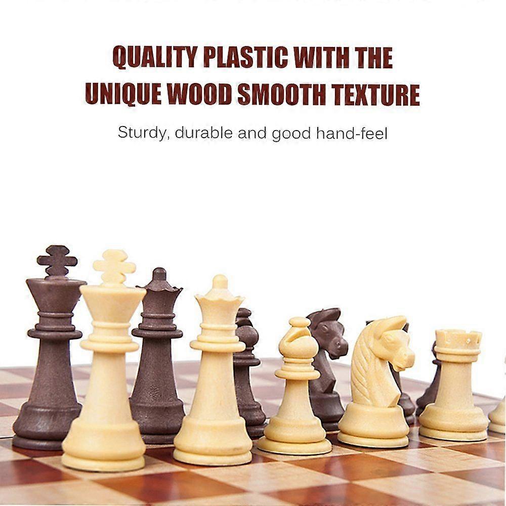 Lightweight 2-in-1 Magnetic Chess and Checkers Set - Folding Design for Easy Travel