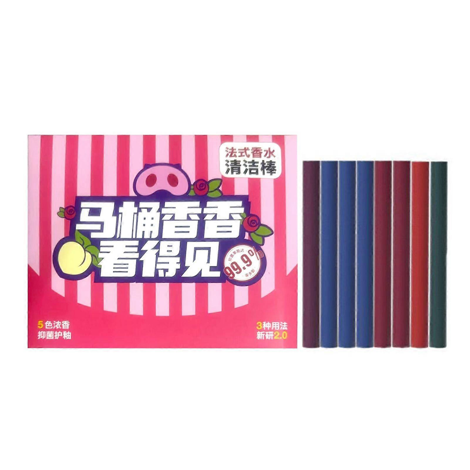 Toilet Cleaner 8PCS/Box Concentrated Toilet Cleaning Sticks Long-Lasting Freshness Odor Remover