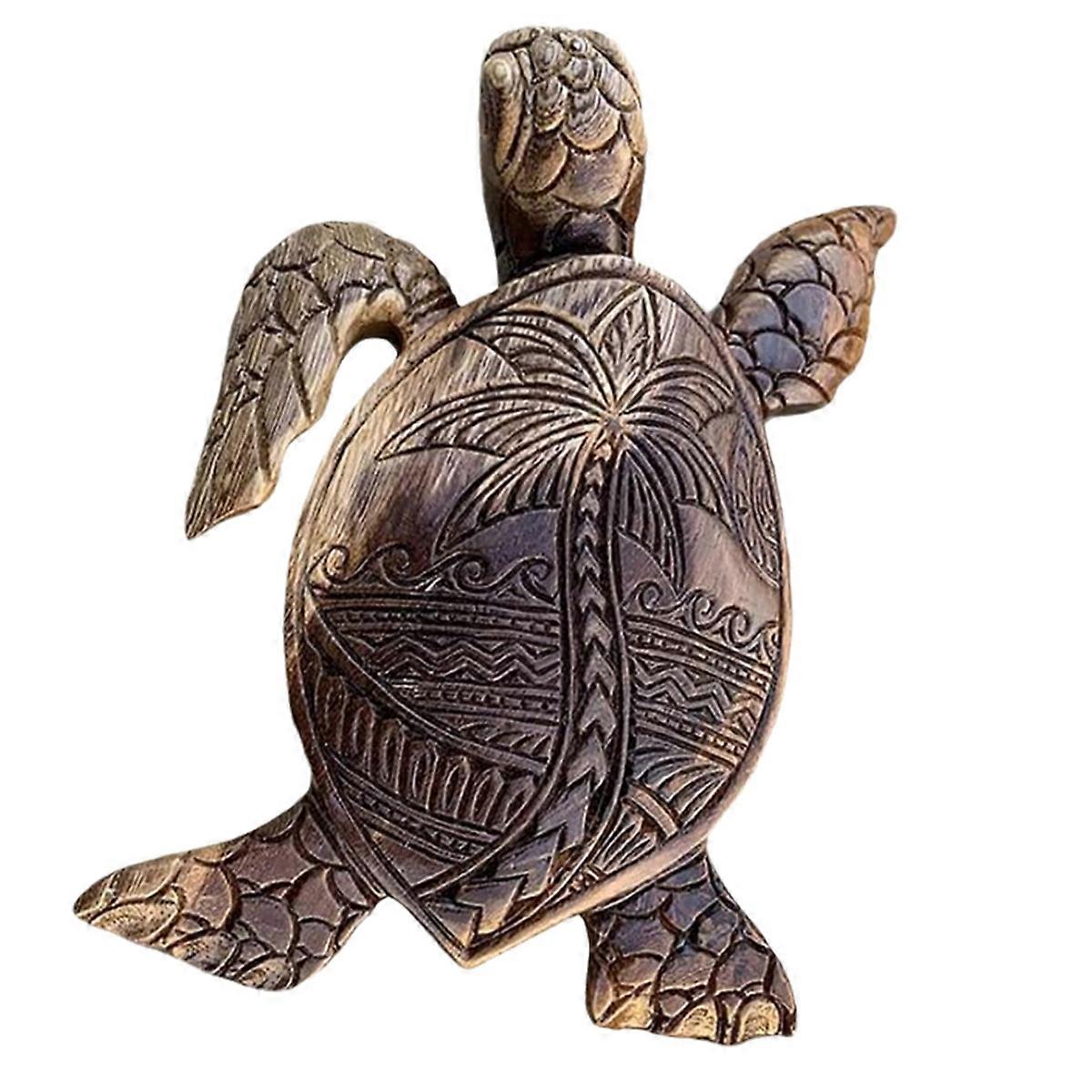 Sea Turtle Statue, Hawaiian Sea Turtle Resin Carved Animal Statue