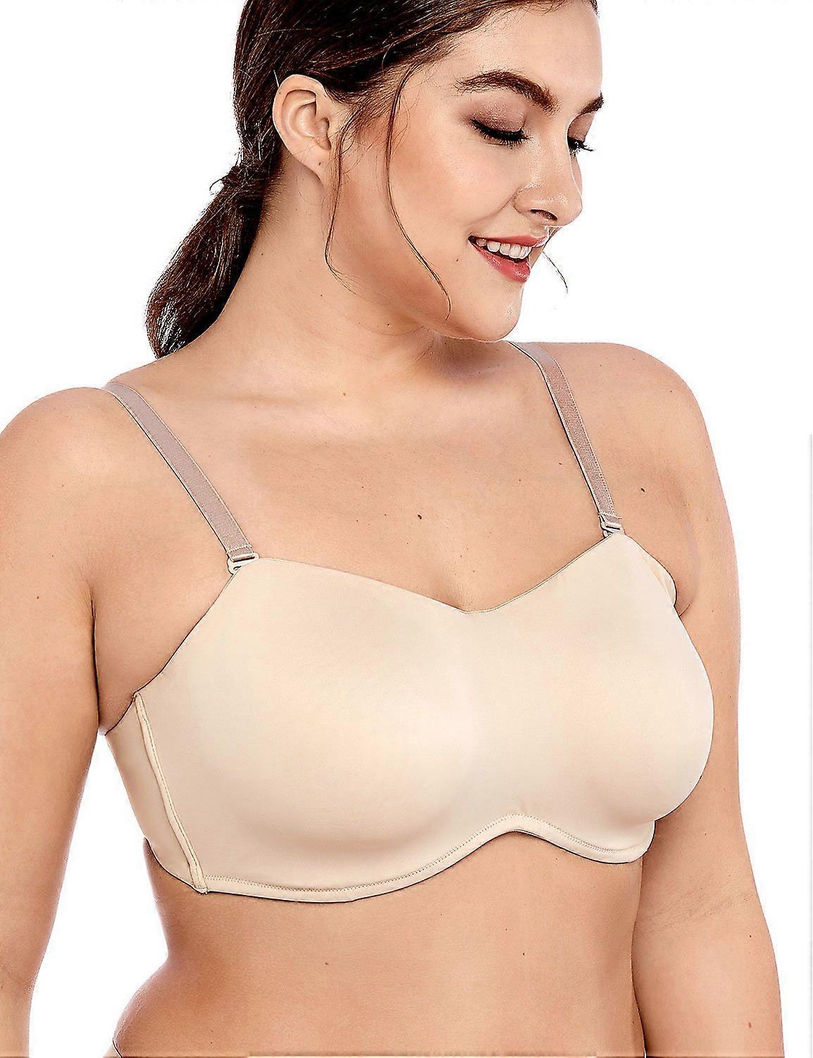 Women's Smooth Seamless Invisible Underwire Strapless Minimizer Bra