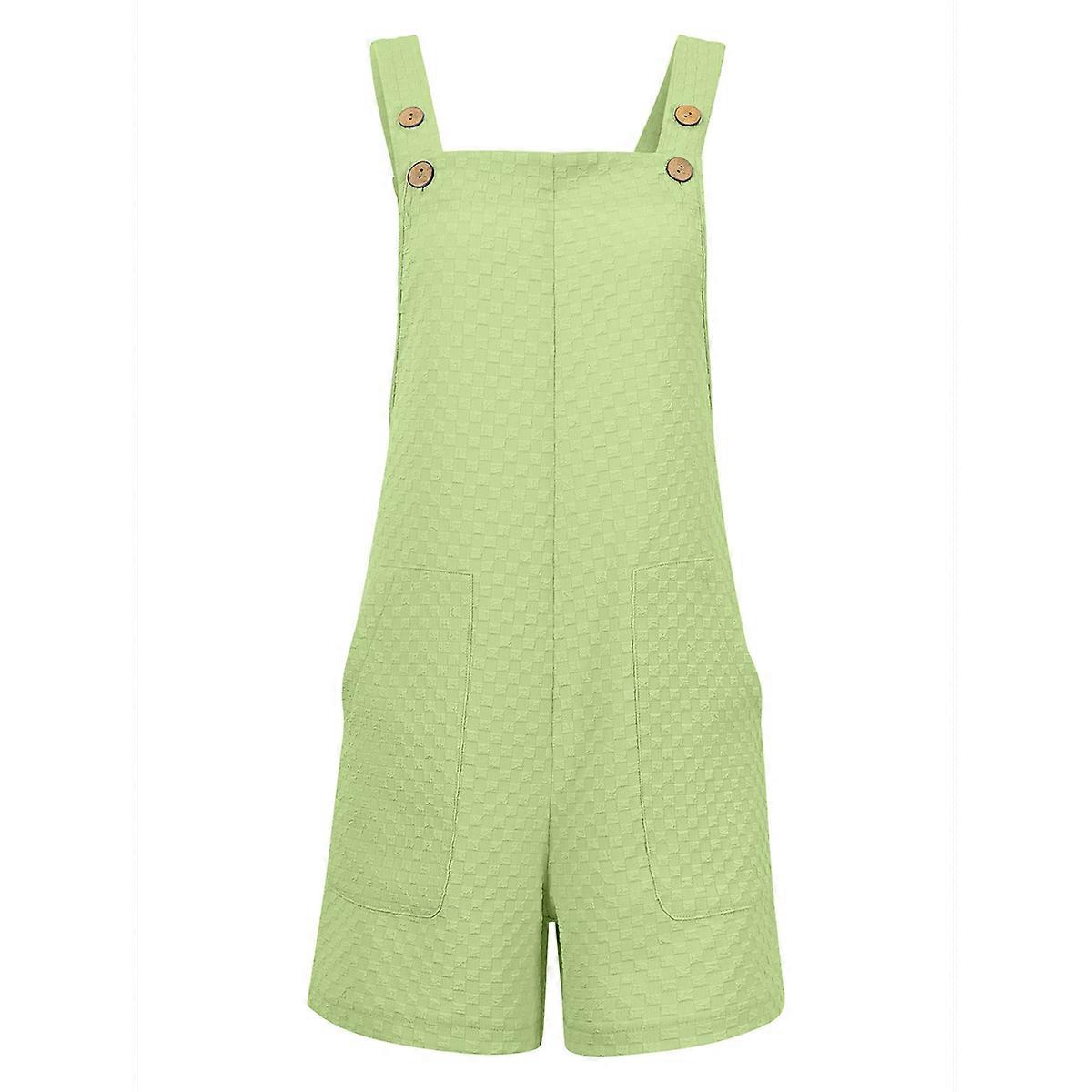 Summer Casual Short Jumpsuit Green S
