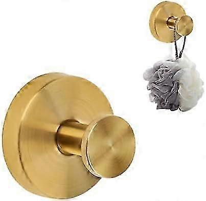 60mm Suction Cup Hooks for Shower, No Drill Hooks for Bathroom, Gold Shower Suction Hooks, Easy to Install, Towel Hooks for Shower Glass Door, Suitabl