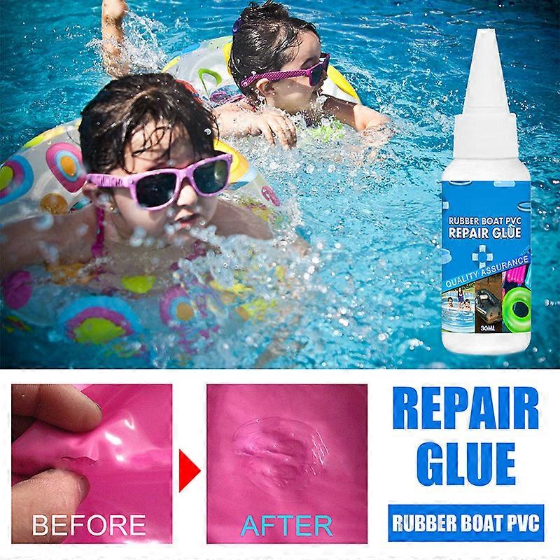 30 ml uppblåsbart poolreparationslim vattentätt PVC-poolplåster lim lim vinylfoder poolreparationslim för vattensängar