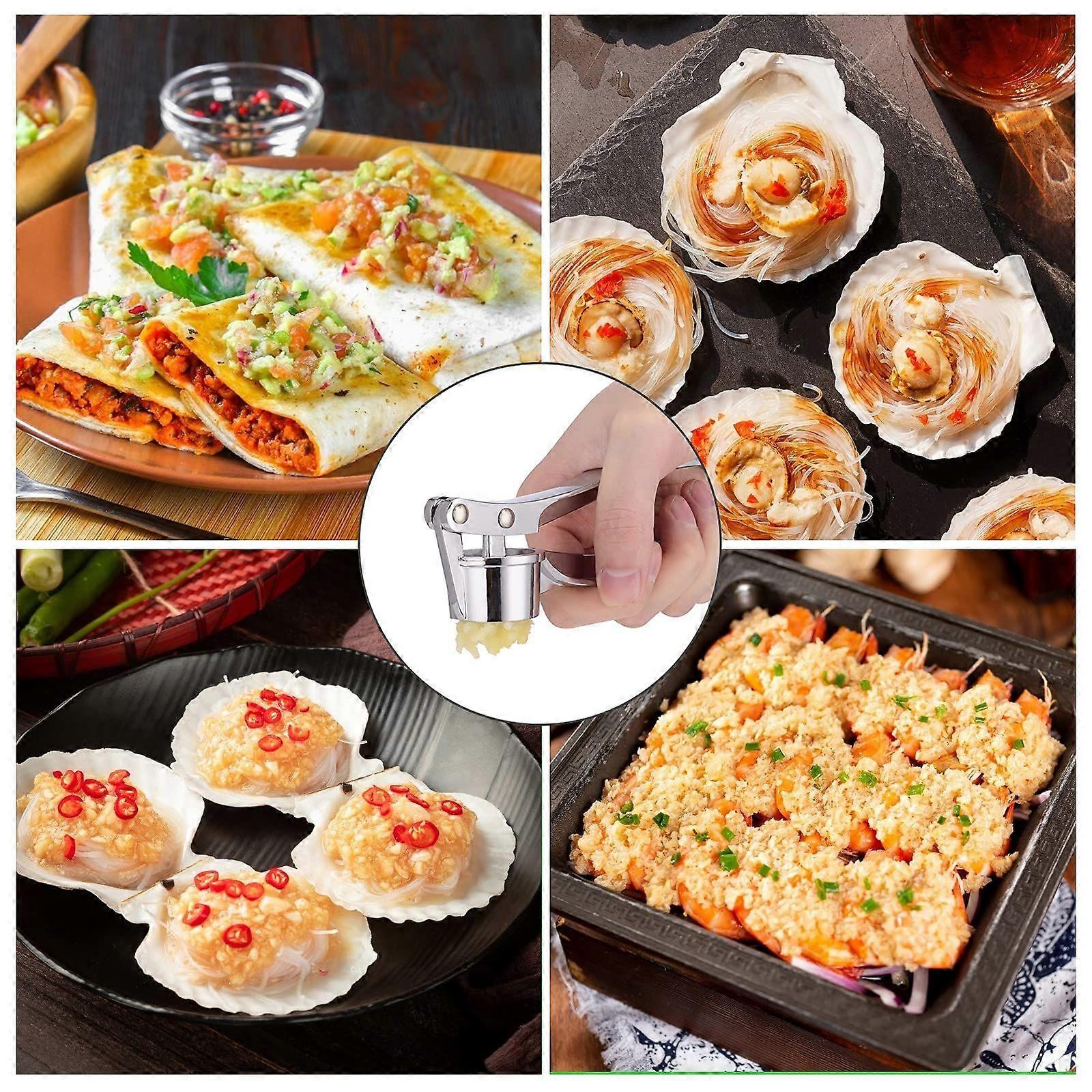 Garlic Press, Silver, One Size