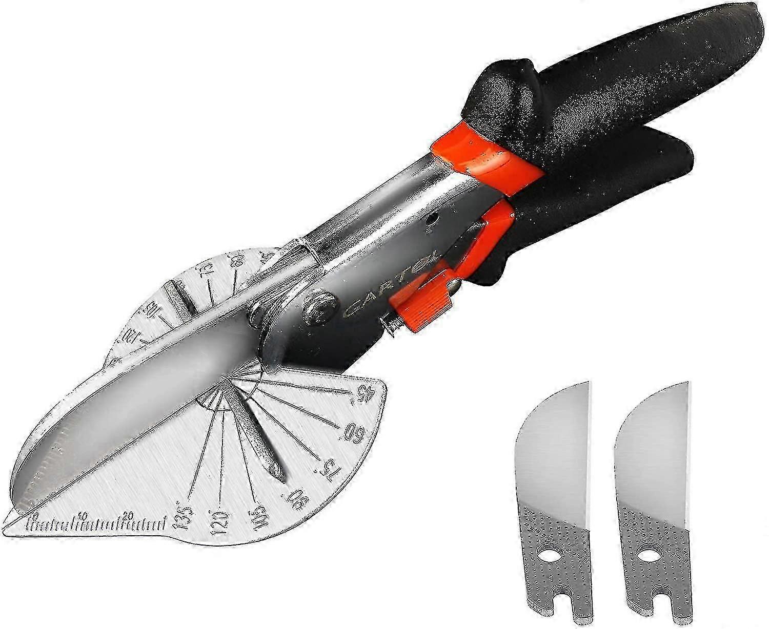 Miter Shears- Multifunctional Trunking Shears For Angular Cutting Of Moulding And Trim, Adjustable At 45 To 135 Degree, Hand Tools For Cutting Soft Wo