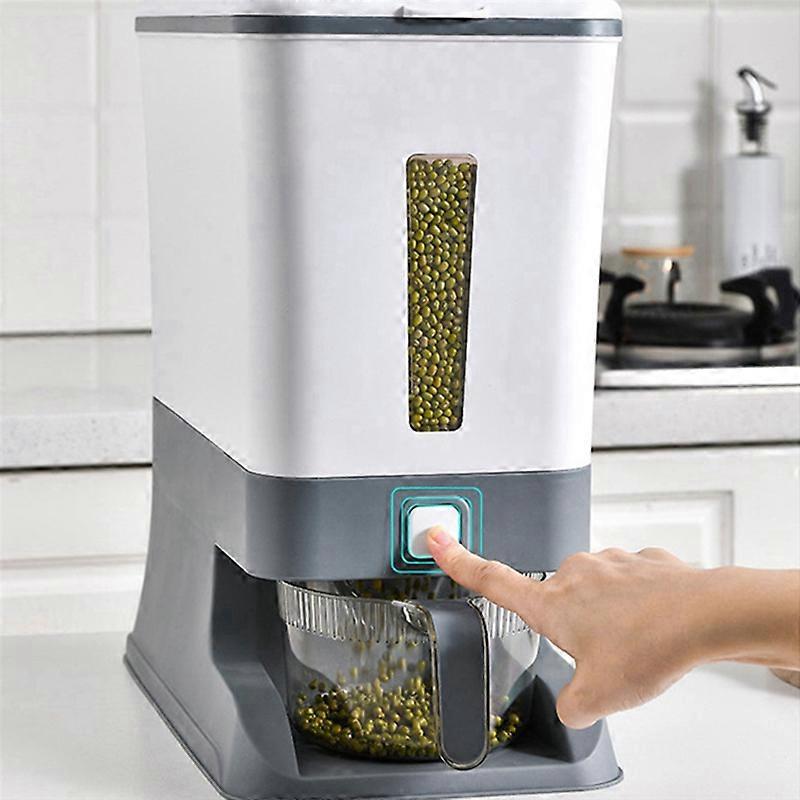 -Tipo Distributore di riso Contenitore per cereali sigillato Contenitore per cereali per uso domestico Distributore di riso Secchio Lattine di riso 10KG-A