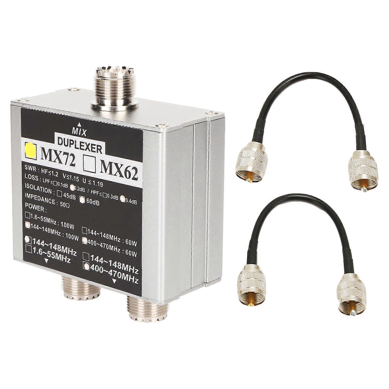 MX72 HAM Antenna Combiner Professional VHF UHF Multi Frequency Transit Station Duplexer for Indoor Use