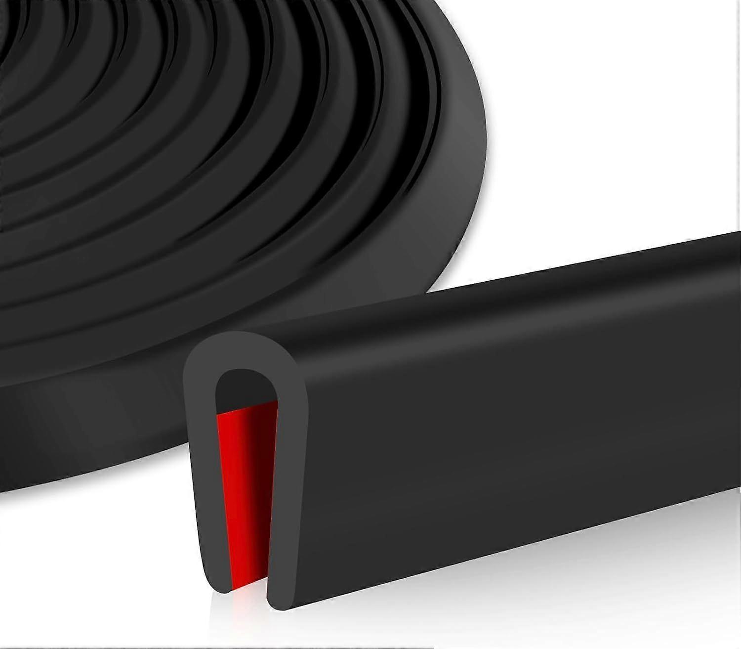 (2mm3m) Adhesive sheet metal edge protection rubber u-shaped seal sheet metal edge protection car door seal for metal plates windows table corner