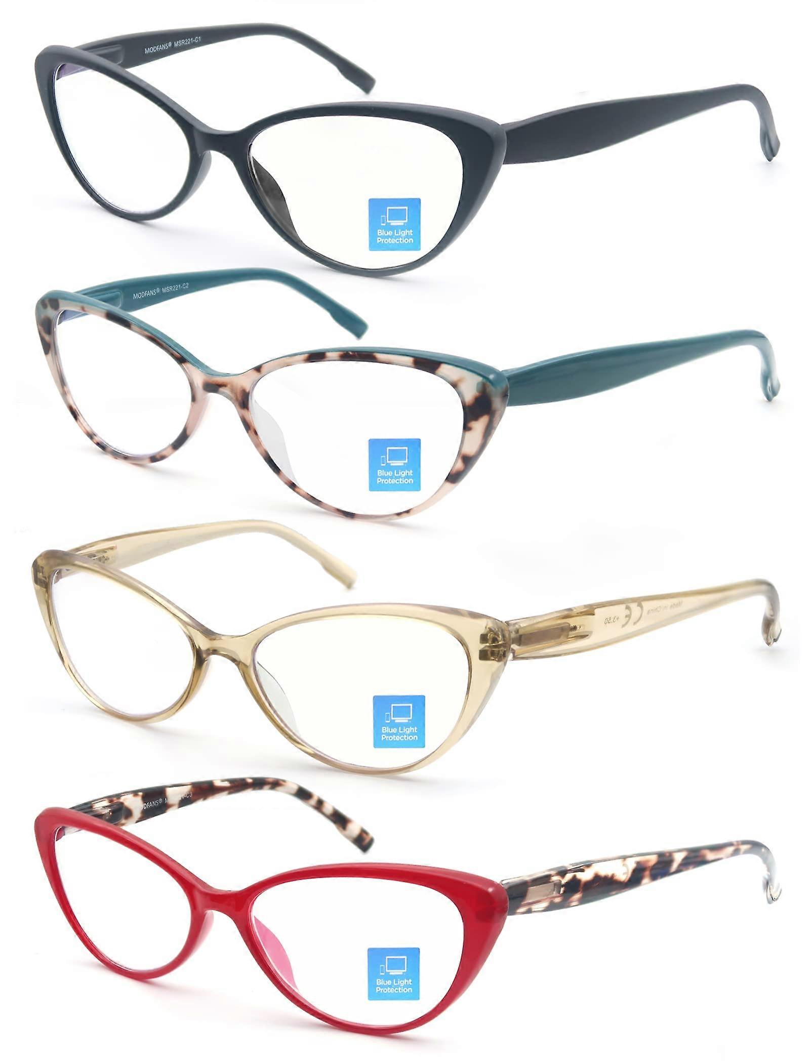 Women Reading Glasses Blue Light Blocking Anti Glare Spring Hinges Computer Eyeglasses