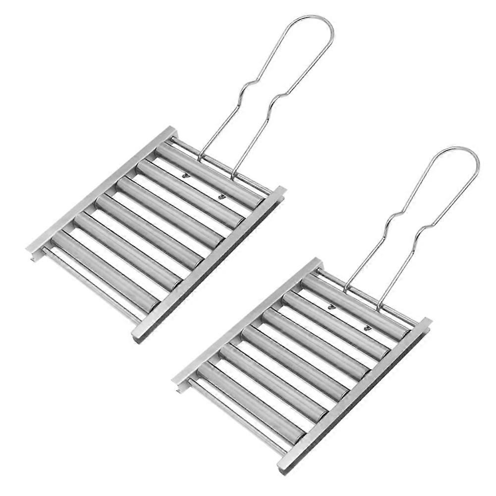 Small Stainless Steel Hot Dog Roller for Outdoor Barbecue Parties, Easy Install, Portable Barbecue Tool, Quick Cooking