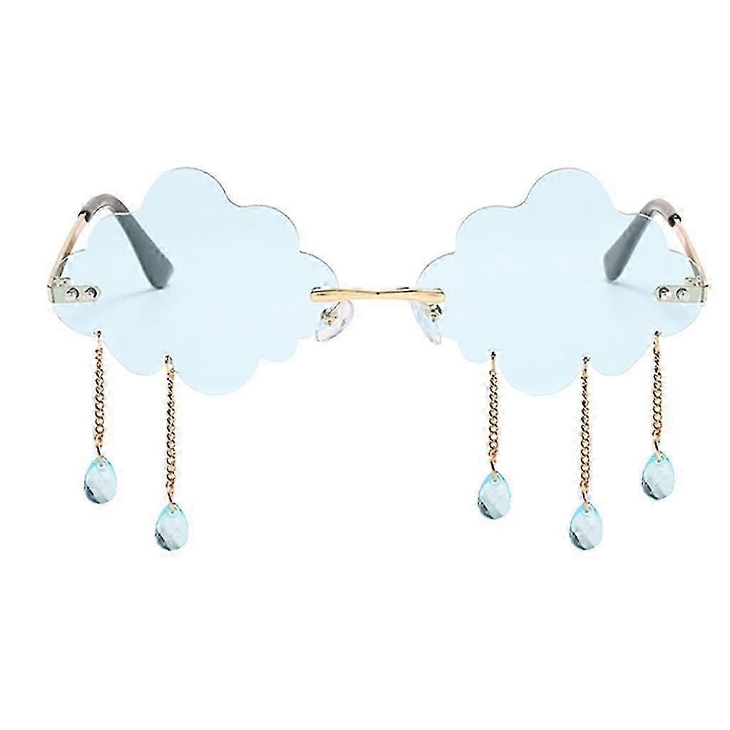 Unique Shape Sunglasses with Drop Pendants Shades UV400