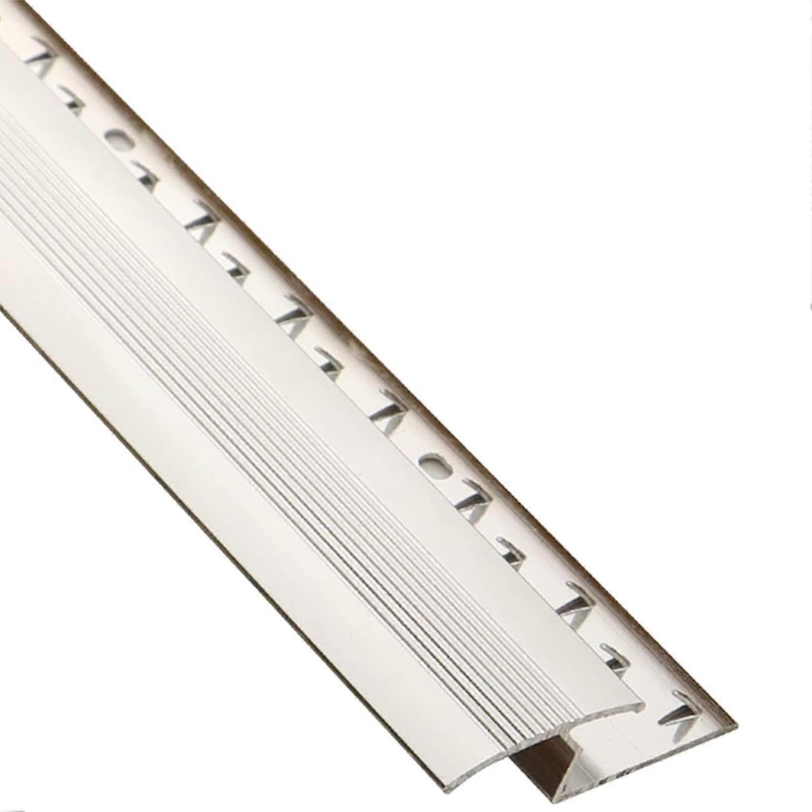 Carpet Edging Trim Strip Protectors, Floor Transition Aluminum Floor Strip, Transition Cuttable Edge Trim Strip for Home Office (C)