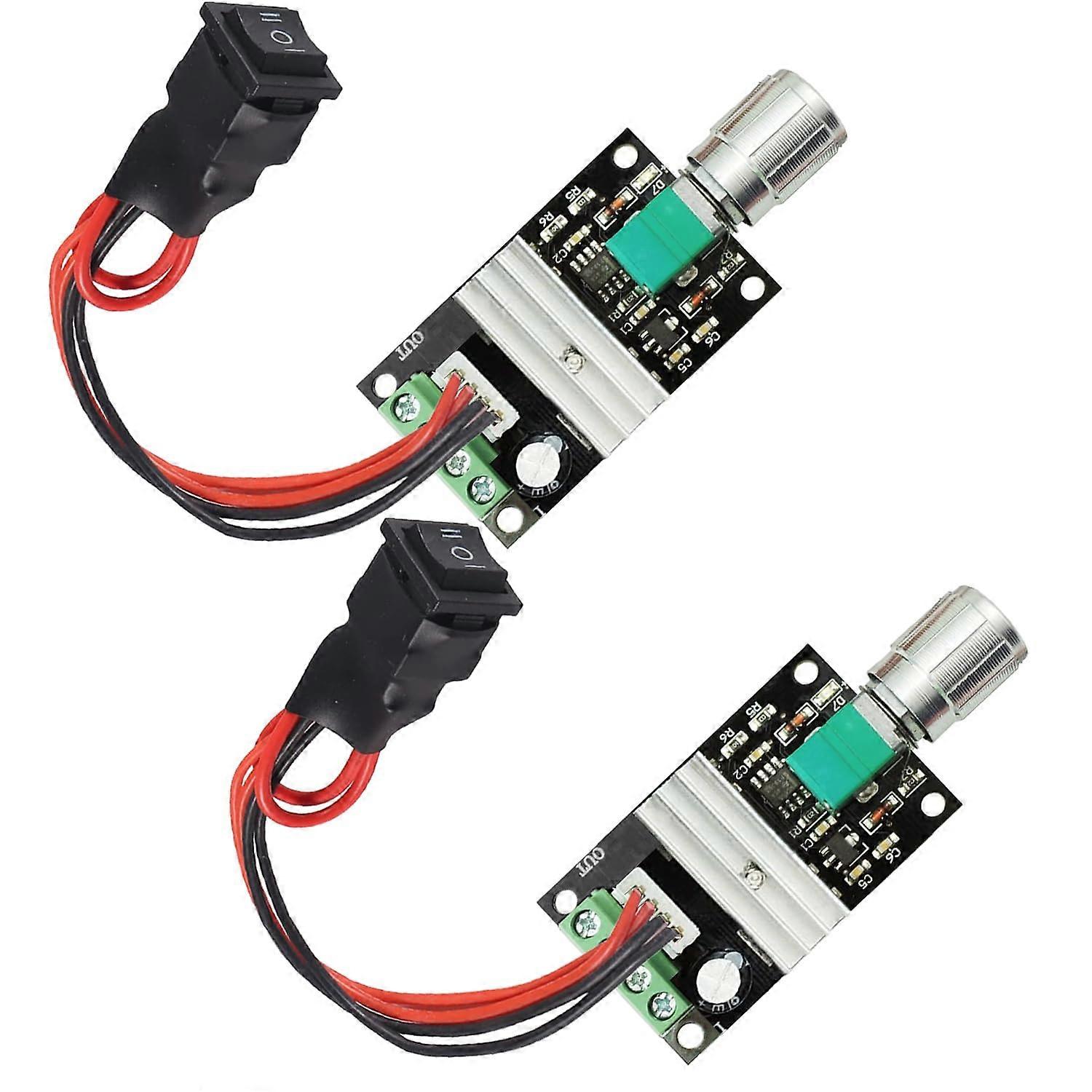 2Pcs 6V 12V 24V 28V 80W PWM DC Motor Speed Controller 1203BB DC Motor Driver 3A Motor Driver Adjustable Reversible Switch
