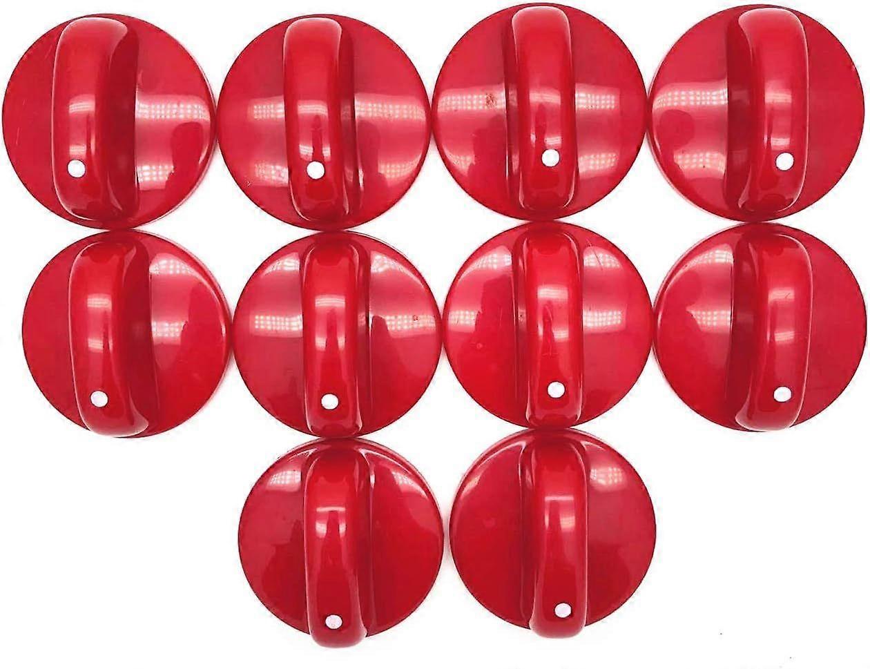 2025 Latest Model  10pcs Kitchen Cooktop Round Shape Rotary Switch Knob Red Plastic Gas Range\\
