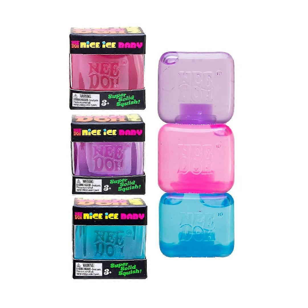 Needoh Nice Ice Baby Super Solid Squish Cube Assorted Colour