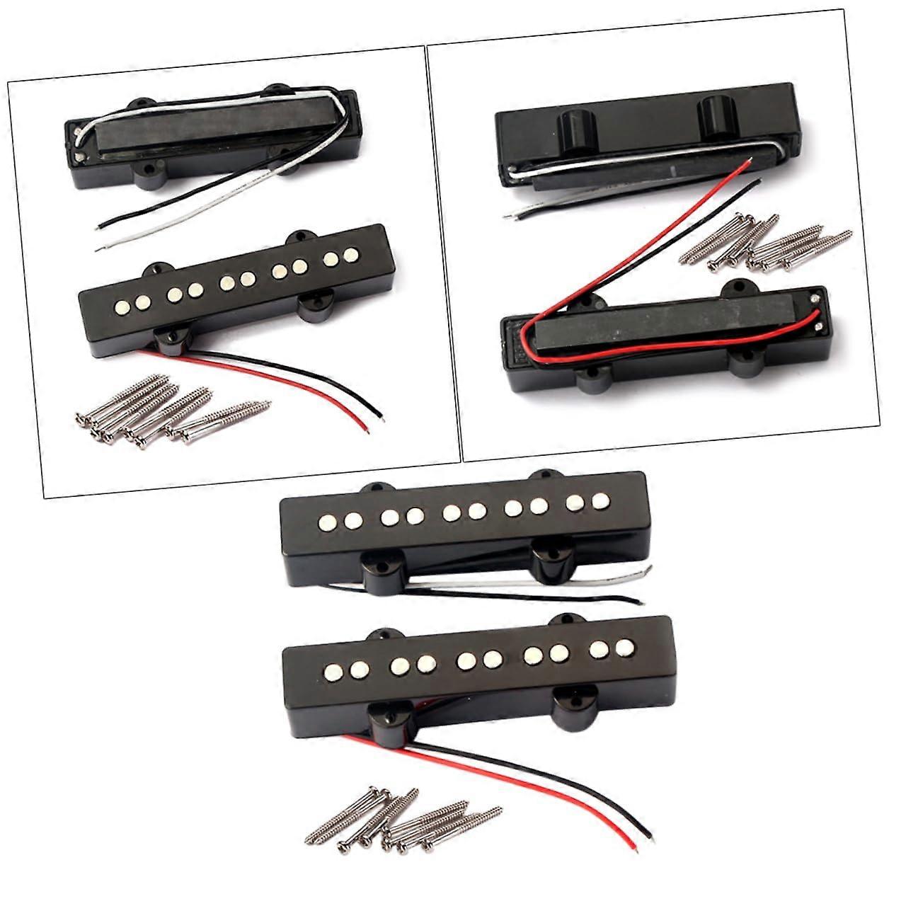 5 String Bass Pickup Replacement Gmb08 Set Bridge Neck Pickups for Bass Guitar Open Style Accessories