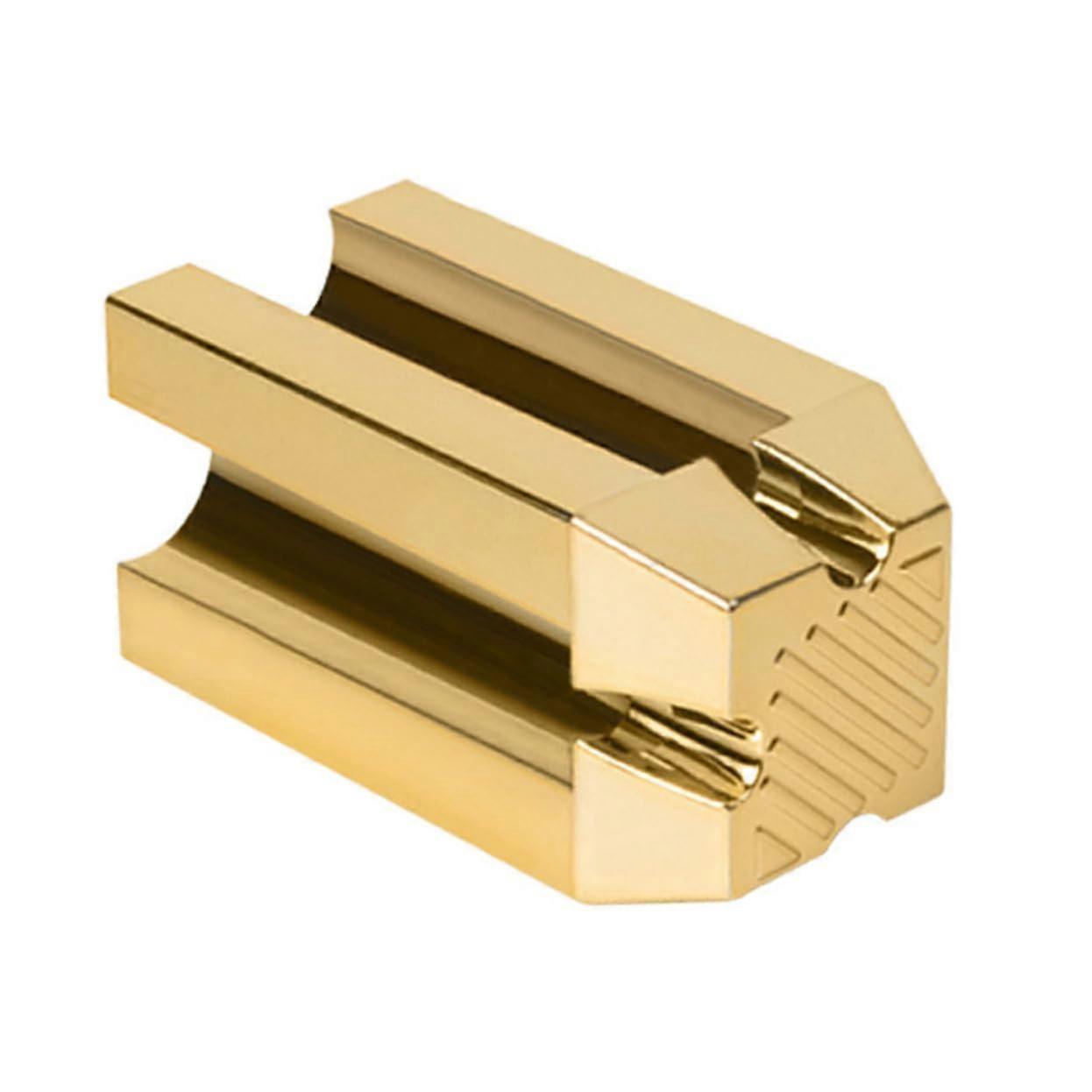 Golden Eyebrow Pencil Sharpener Auxiliary Tool 4side Sharpening Slots Sturdy Plastic Construction for Eyeliner Pencils Sharpener for Eyebrow