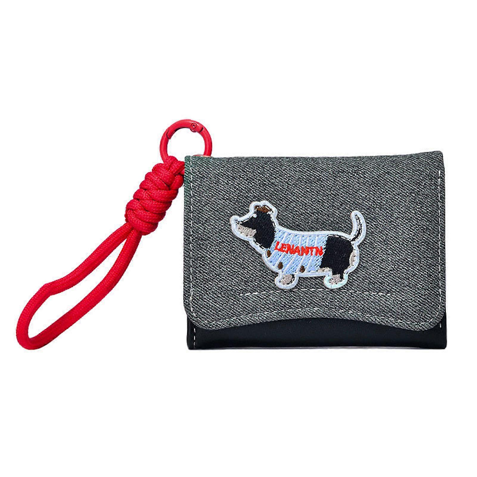 Korean Style Card Holder Wallet Women Detachable Lanyard Prevents Loss Provides Convenient Hands-Free Carrying. for Home School