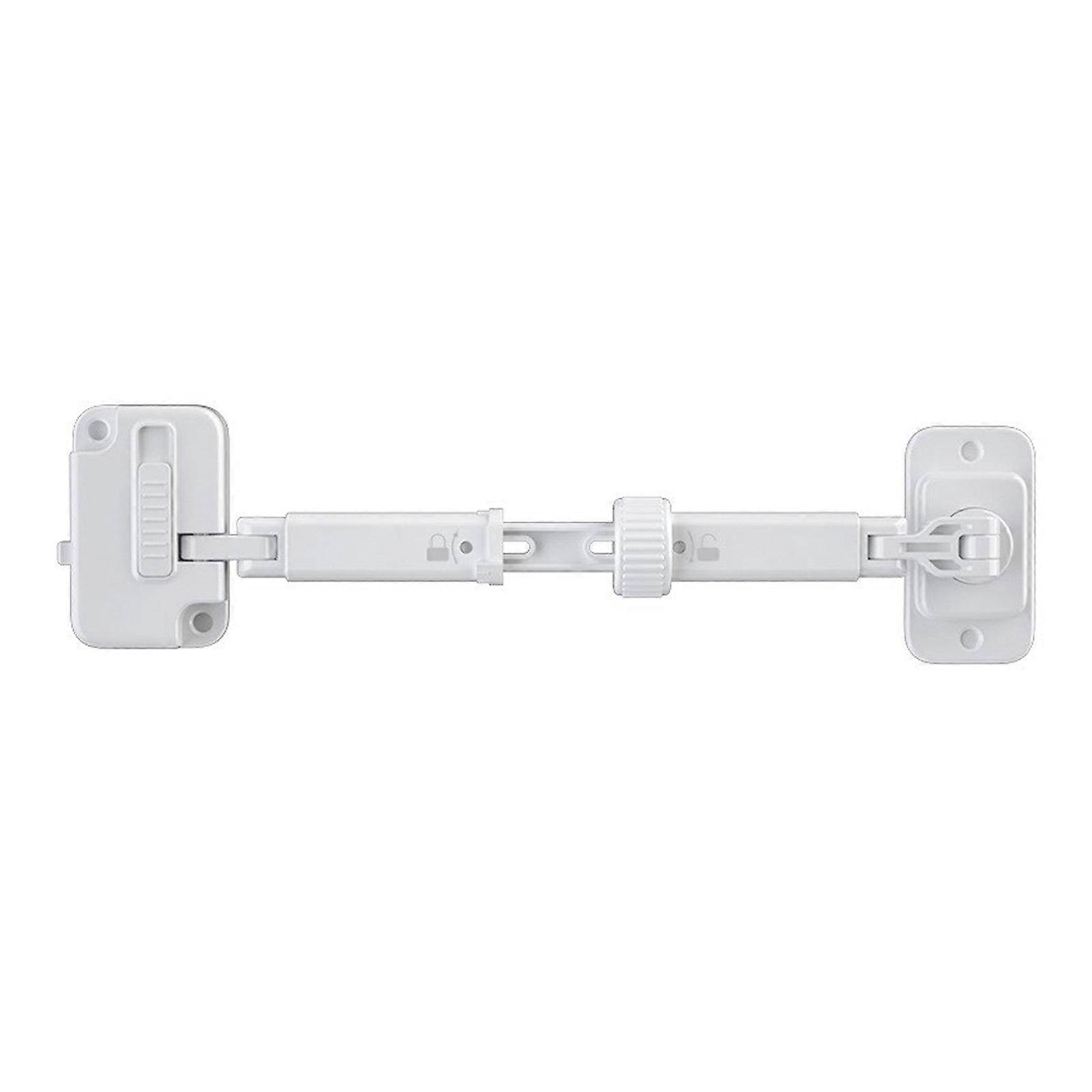 Adjustable Window Lock Anti Falling Security Lock Push Pull Window Lock Durable Suitable for Homes Schools & Daycares  White