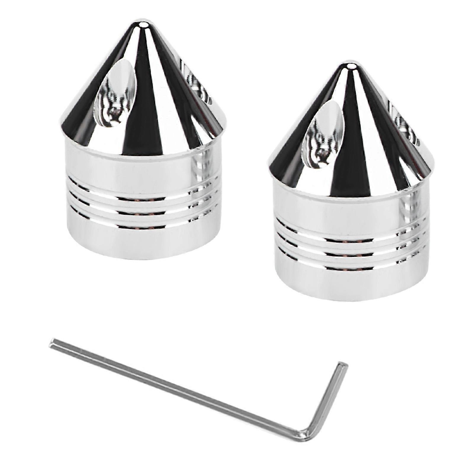 Motorcycle Chrome Axle Nut Cover Chrome Thin Cut Nut Black Replacement Accessory(Electroplate)