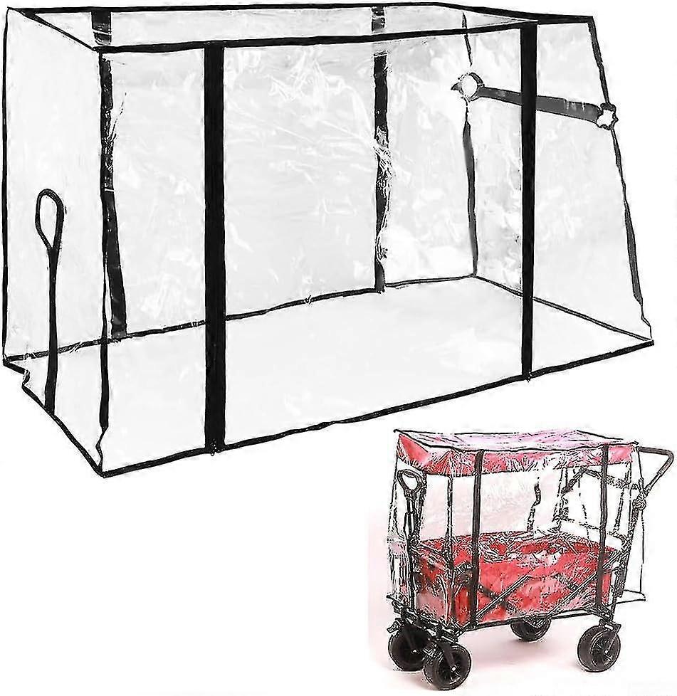 ワゴンレインカバー、屋外キャンプ&ピクニック用のプッシュプルワゴンキャノピー(カートは含まれていません)