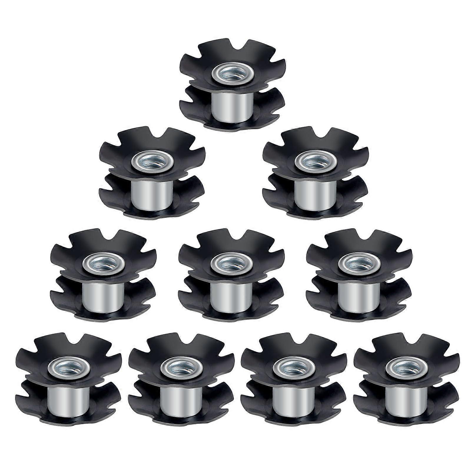 10pcs vélo de montagne écrous à bride vélo tube de direction casques étoiles écrous tube de direction avant support jeux de direction étoile écrou ref : 2721