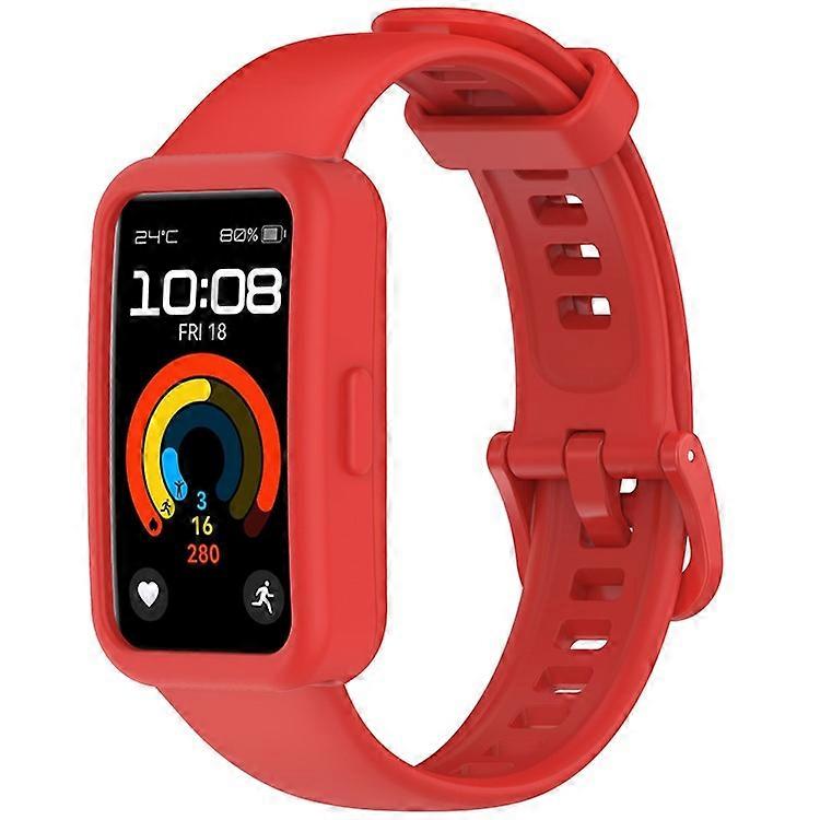 Silicone Band Compatible For Huawei Band 10 NFC / 10 / 9 NFC / 9 / 8 NFC / 8 Adjustable Strap with Watch Frame