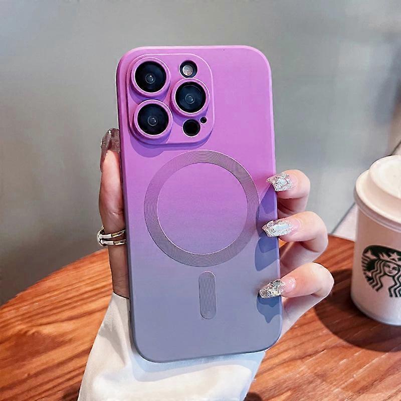 Magsafe Gradient Silicone Multicolour Case For Iphone 16 15 14 13 12 Pro Max