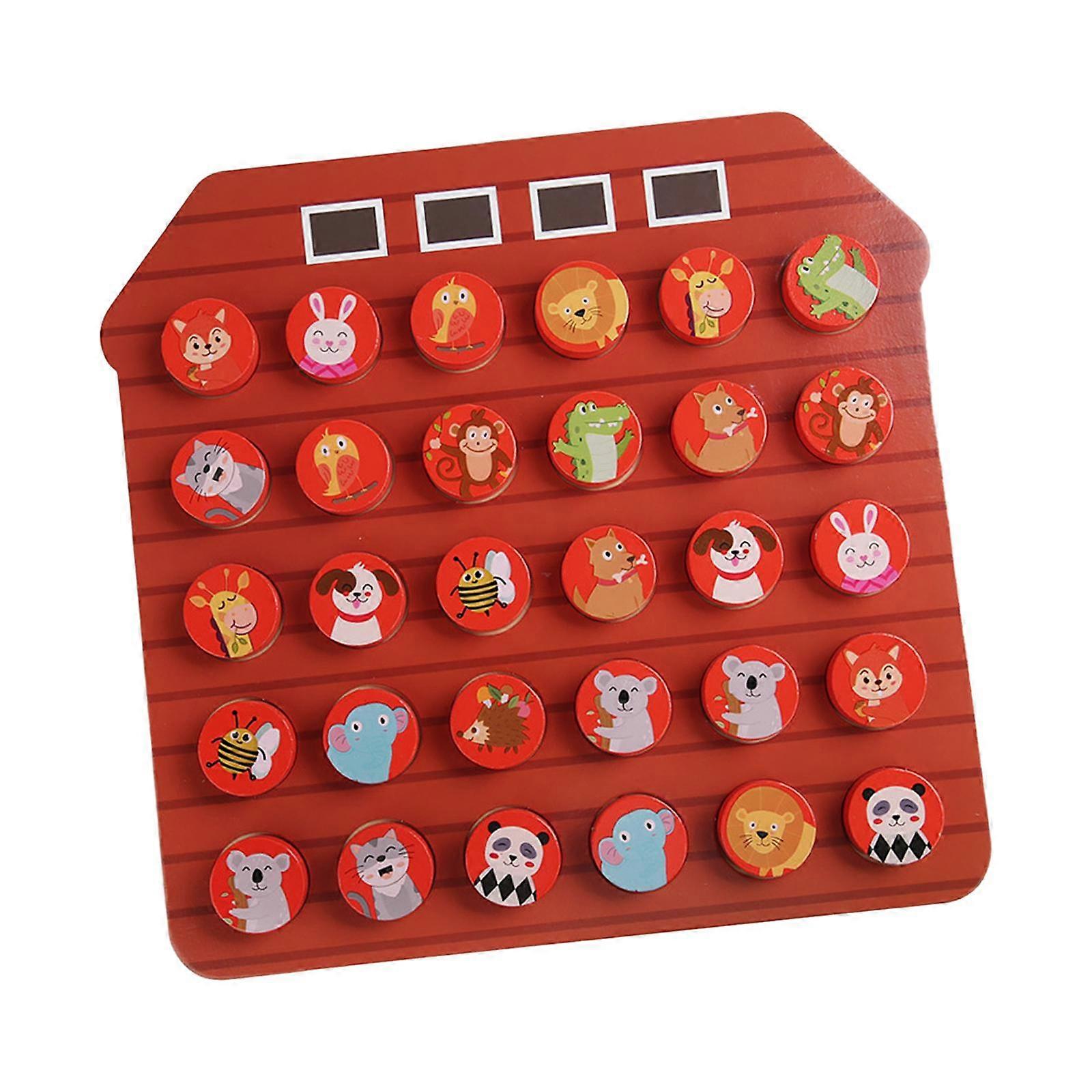 Wood Chess Board Game Memory Chess Game Kids Training Teaching Aids Strategy