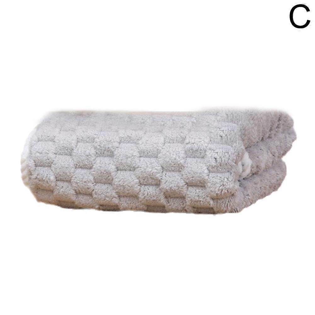 A light gray (C)$ coral velvet cloud velvet towel thickened strong water absorption quick drying skin-friendly face washing towel face towel