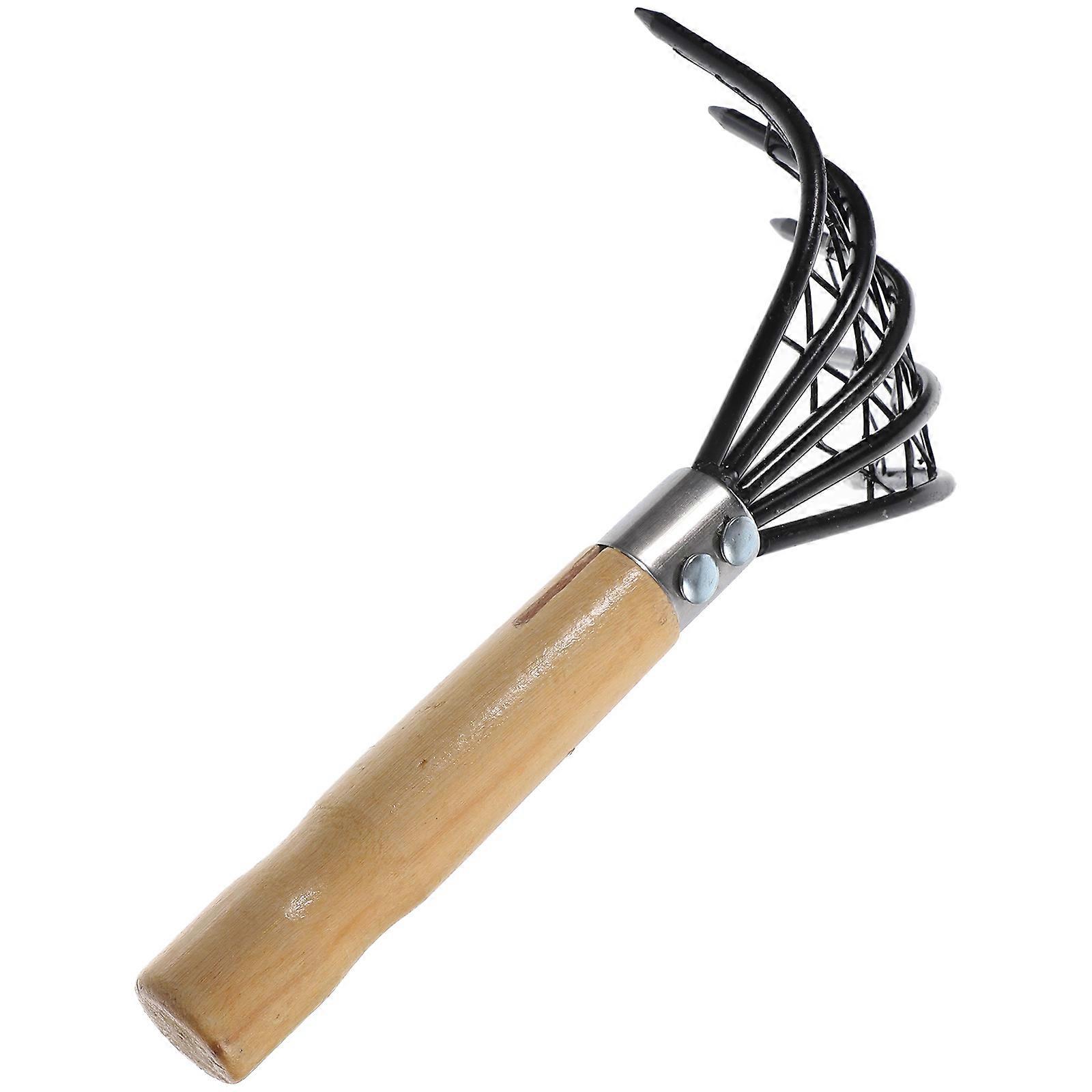 1pc Stainless Steel Clam Rake with Net Oyster Shell Digging Tool