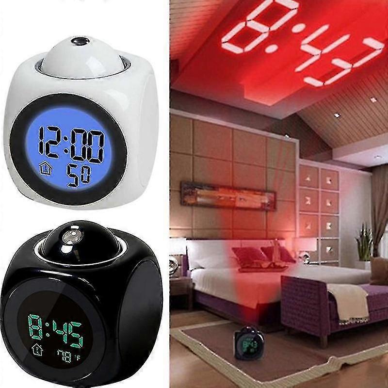 Creative LCD Digital Projection Laser Alarm Clock Display Stemmerapport Decor