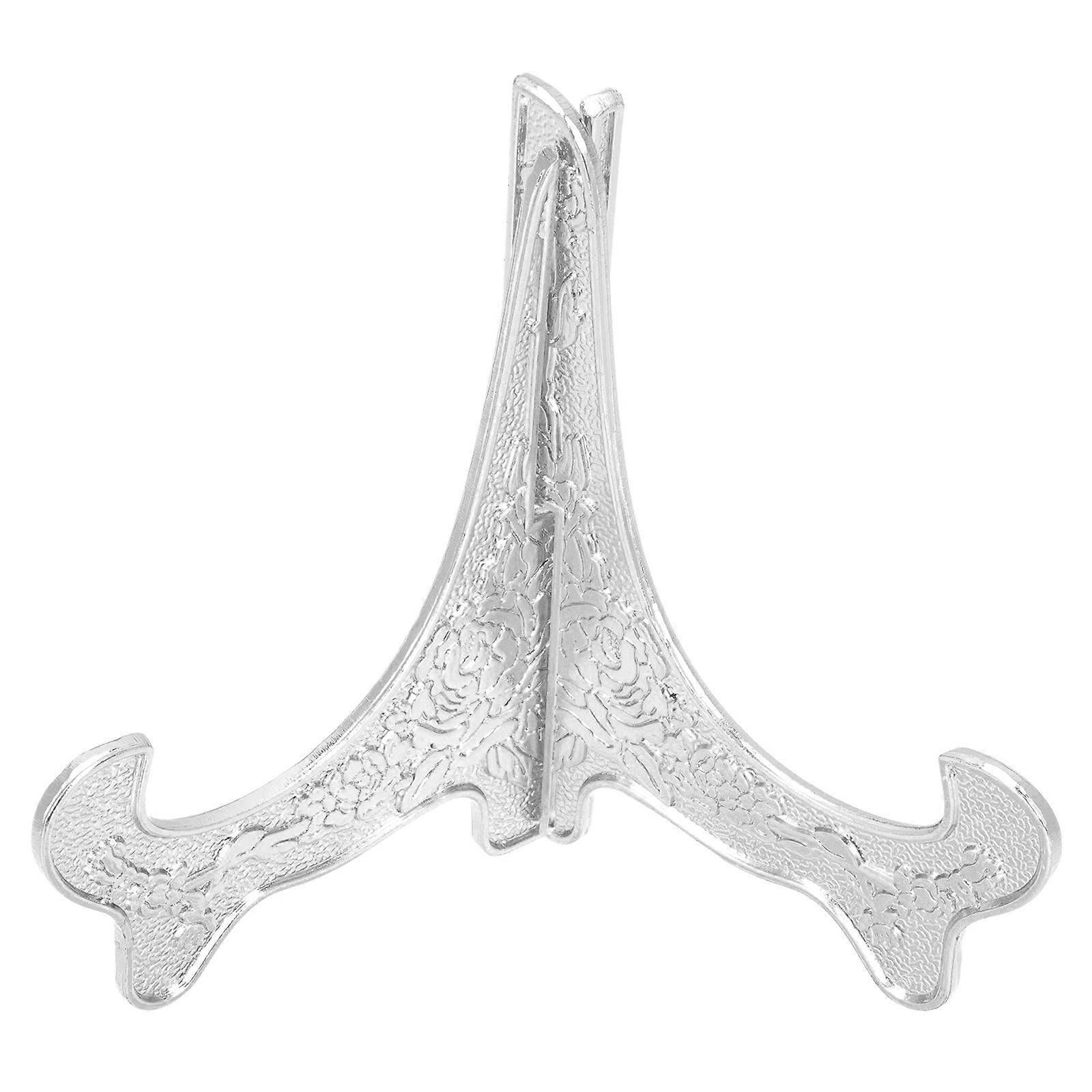 Frame Stands Display Zinc Alloy Easel Stand For Event Decor Silver 11.00X7.00X0.30CM Certificates 1Pcs