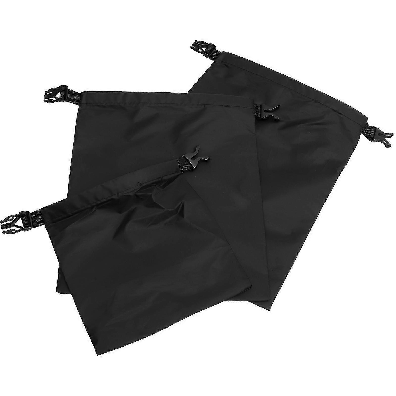 3pcs 1.5L + 2.5L + 3.5Lキャンプボートカヤック釣り用防水ドライバッグ(ブラック)