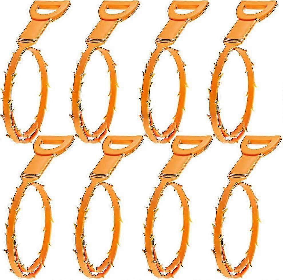 8-Pack Orange Drain Cleaner for Hair Clogs