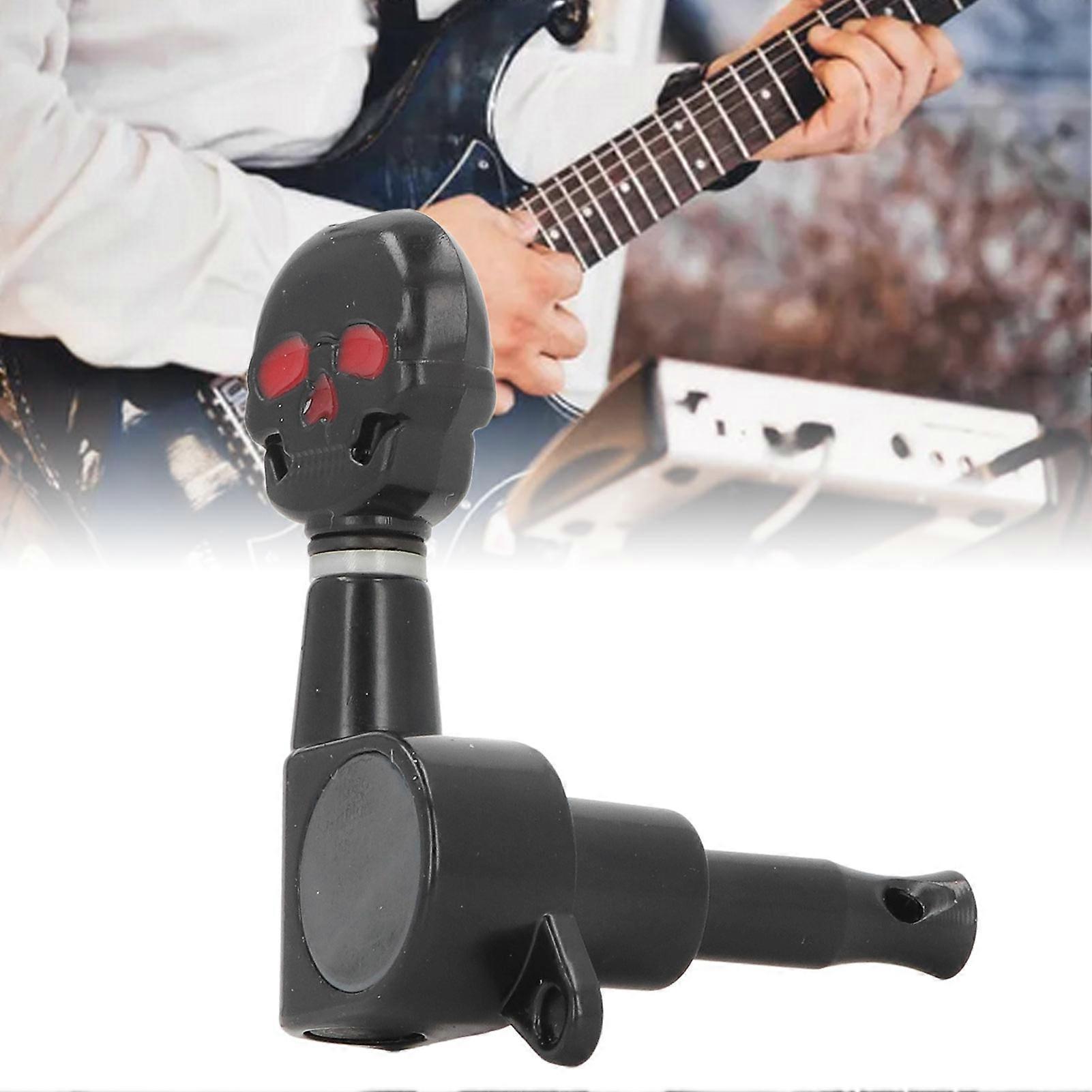 6PCS Skalle Gitarr Tuning Peg Metall Maskinhuvud Stämskruvar Elektrisk Akustisk Gitarr Reservdelar 