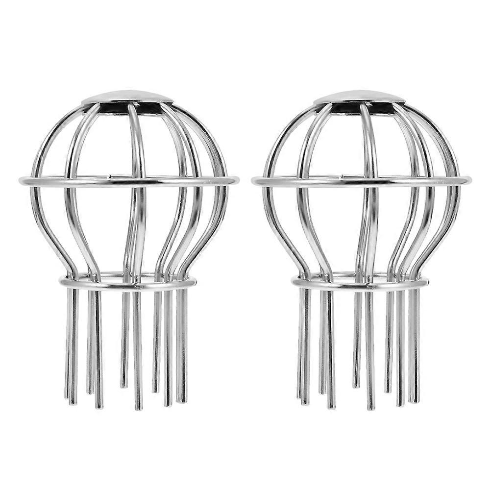 Stainless Steel Gutter Strainers 2 Pack, Durable Downspout Filters for Roof Drain Protection, Prevents Leaves and Debris Clogging, Easy to Install