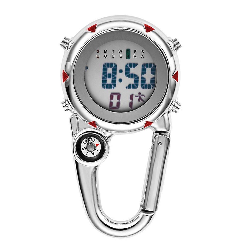 Durable Carabiner Watch with Luminous Display for Outdoor Activities – Multi Functional Quartz Design for Easy Access