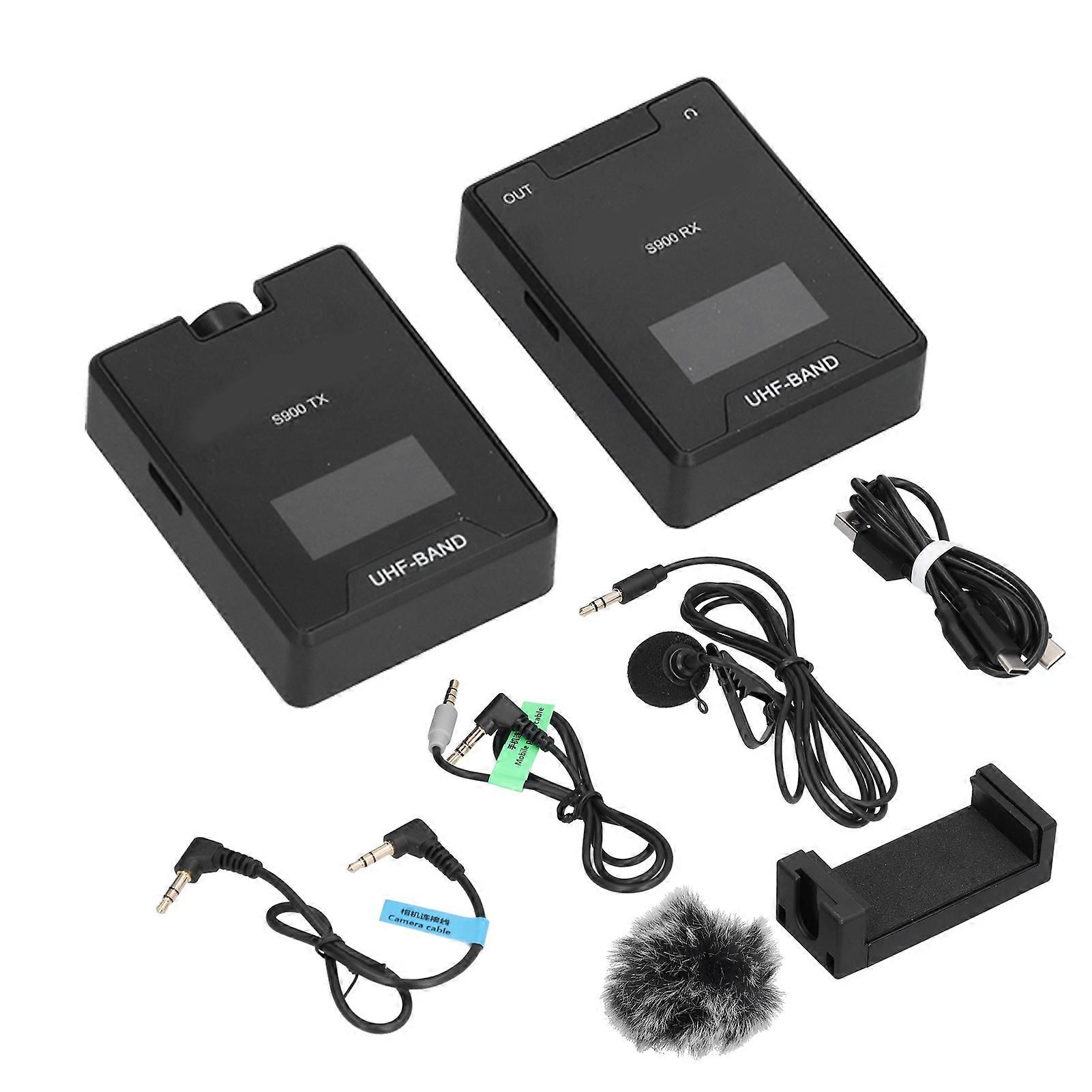 MAILADA S900 Wireless Lavalier Mic - Noise Reduction, OLED Display, for Phone & Camera Use
