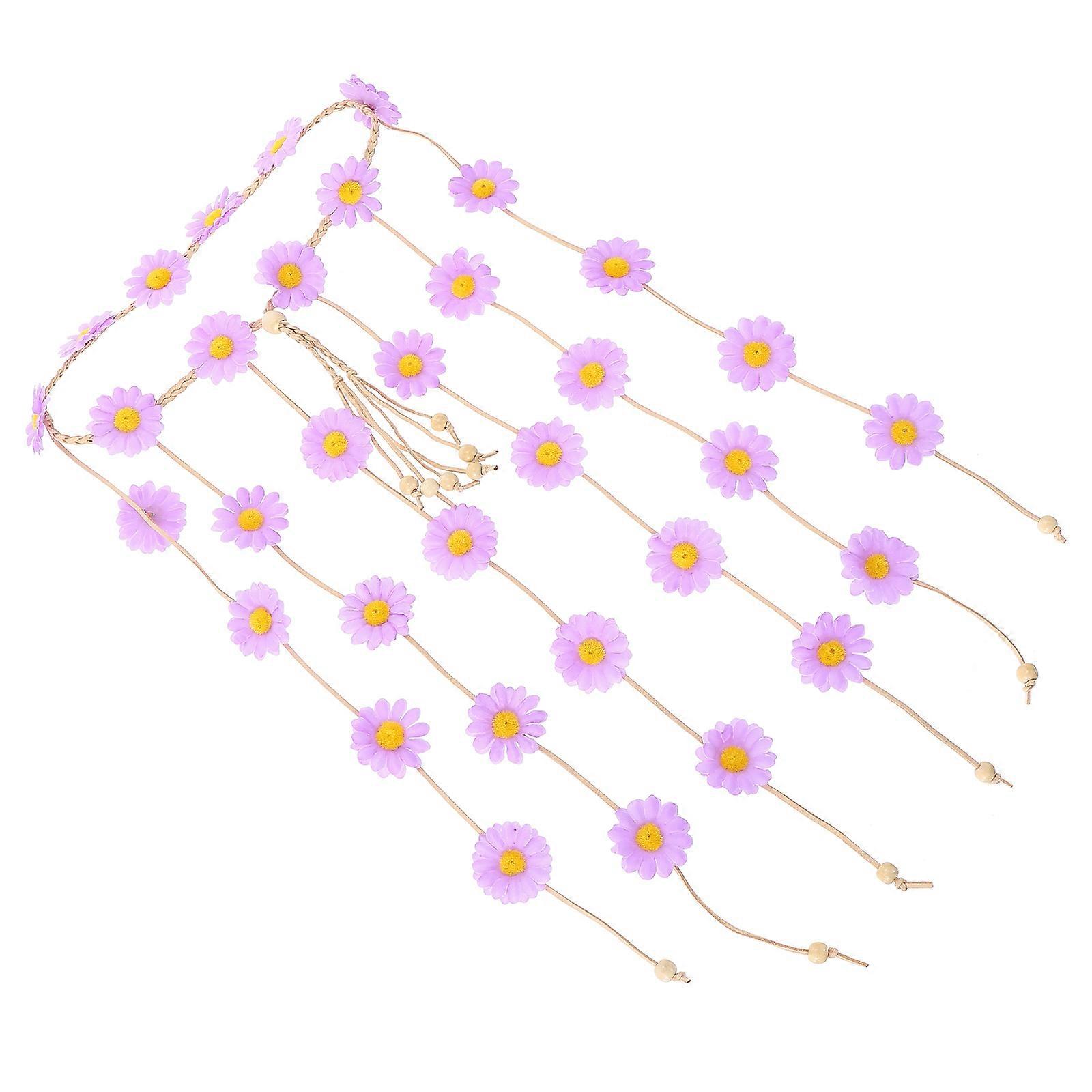 Bohemia Flower Headband Elegant Headwear Circular Shape Cloth Material Adjustable 1Pack