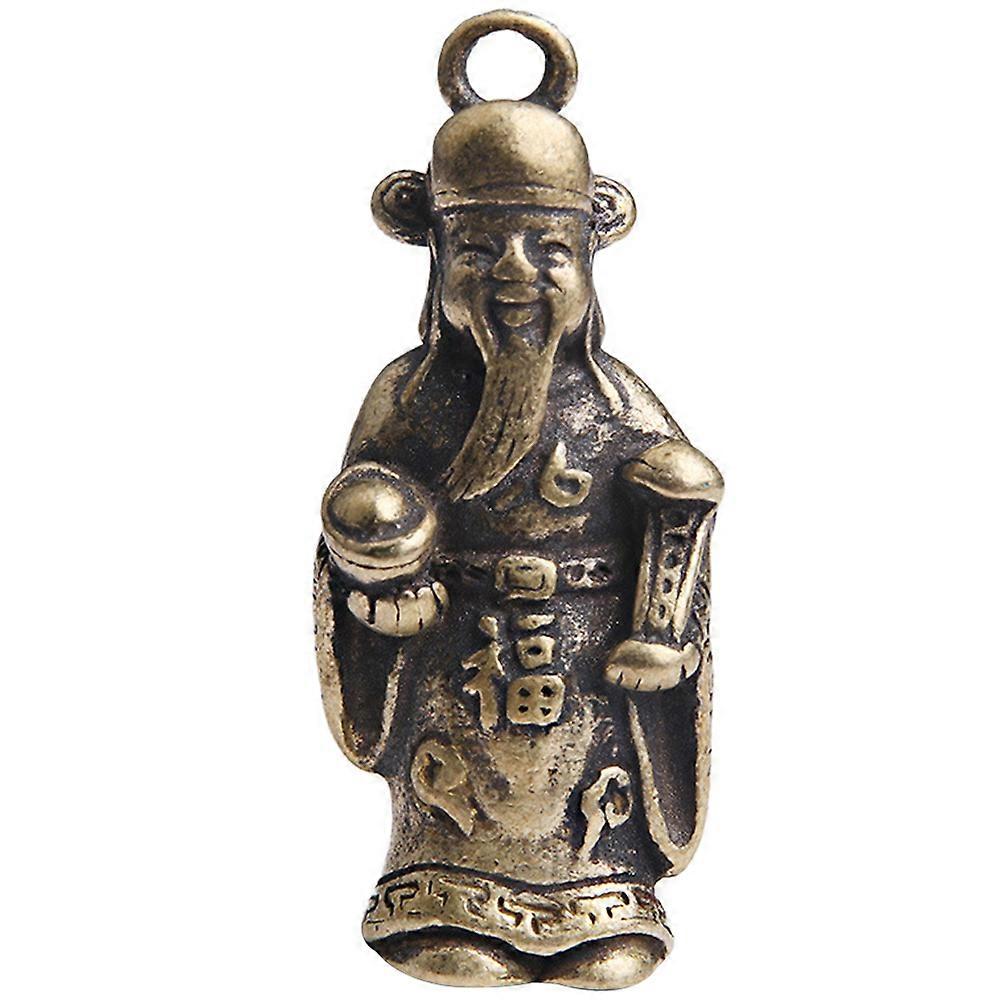 Keychain Pendant Charms Unique Diy Metal Pendants Retro Style Lucky Bag Pendant Golden Rectangular 1Set