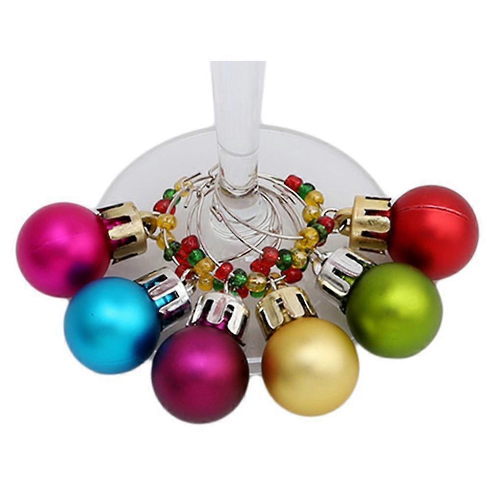 Glass Charm Markers Assorted Color Elegant Drink Identification 6Pcs For Anniversary Party