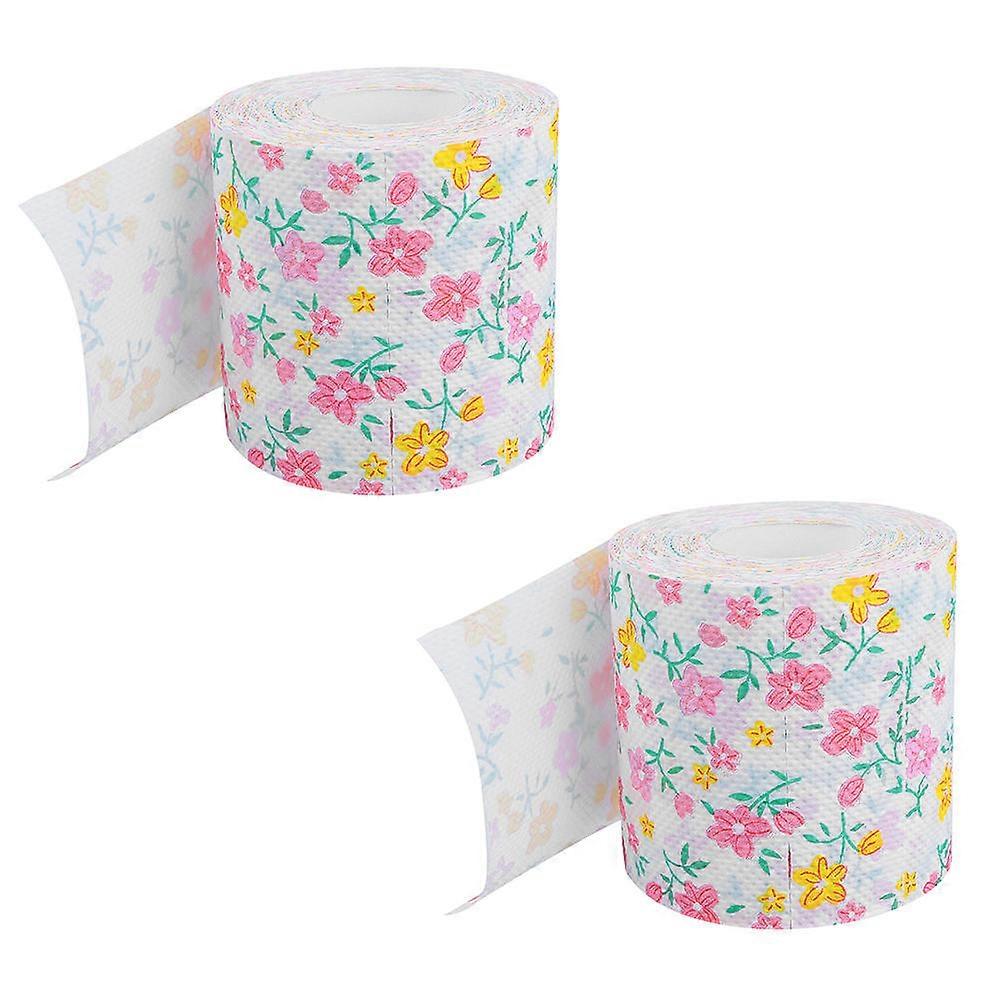 Home Roll Paper Bath Tissue Paper For Household Users Smooth Texture No Fading 4.13X4.13X3.93Inch 2Rolls