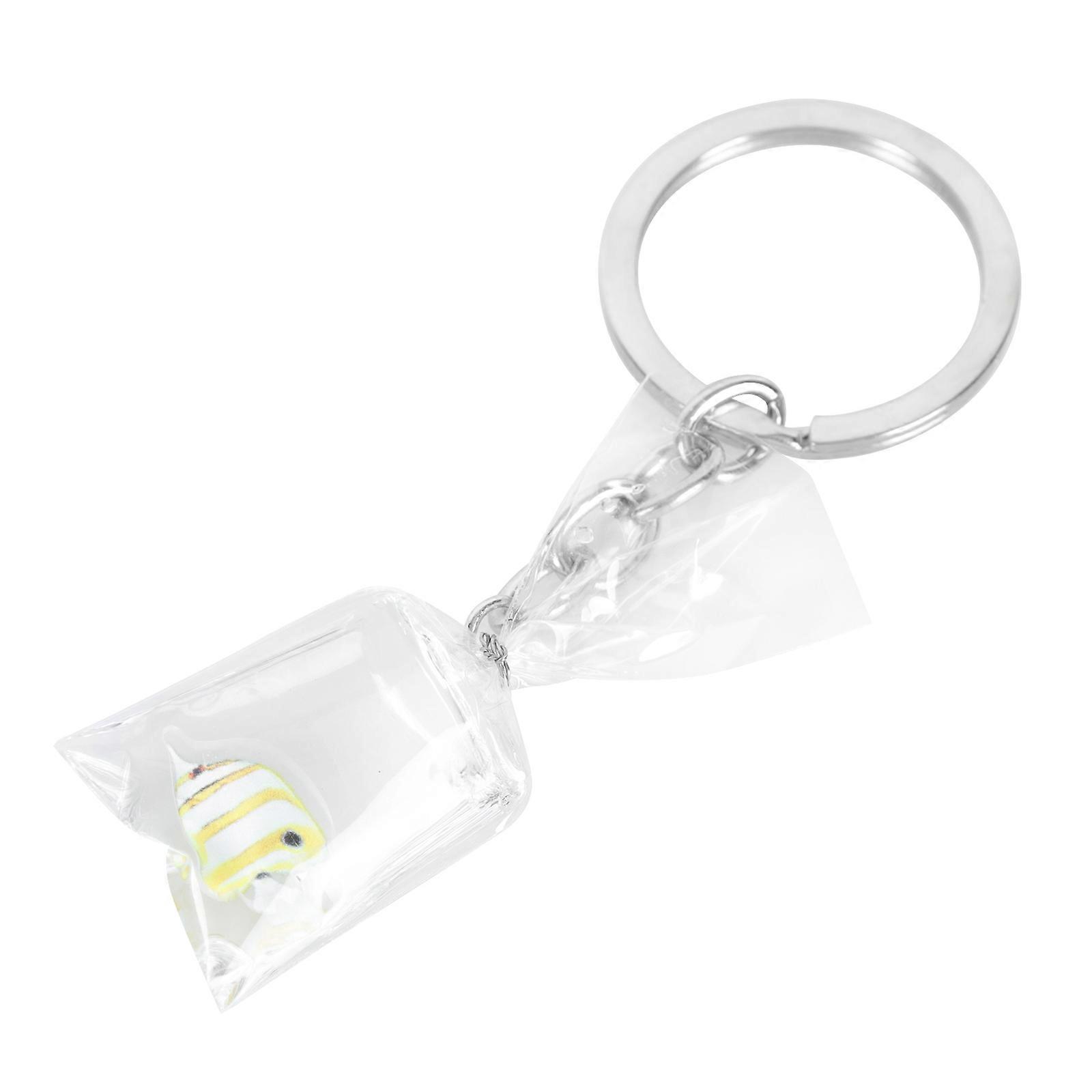 Goldfish Bag Keychain Resin Pendant Key Ring Daily Use Adornment 9.5x2.5cm Key Organizer 1Pcs