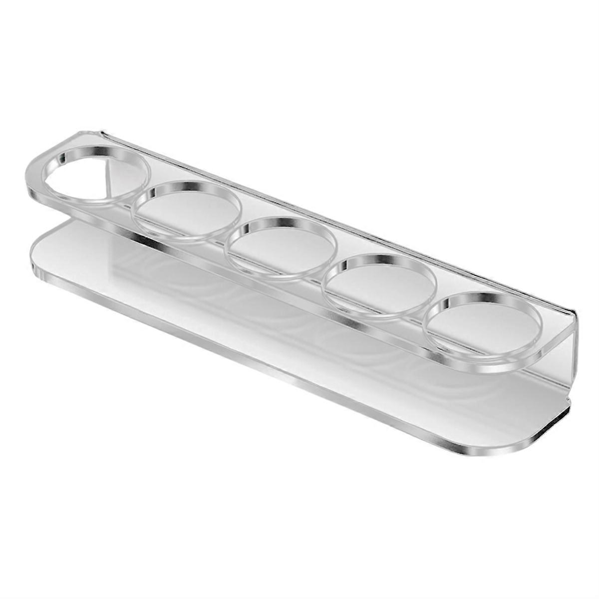 Insulin Vial Storage Rack, 5-Slot Organizer Holder, Fits Standard 10ml U-100 Vials, -Acrylic, Space