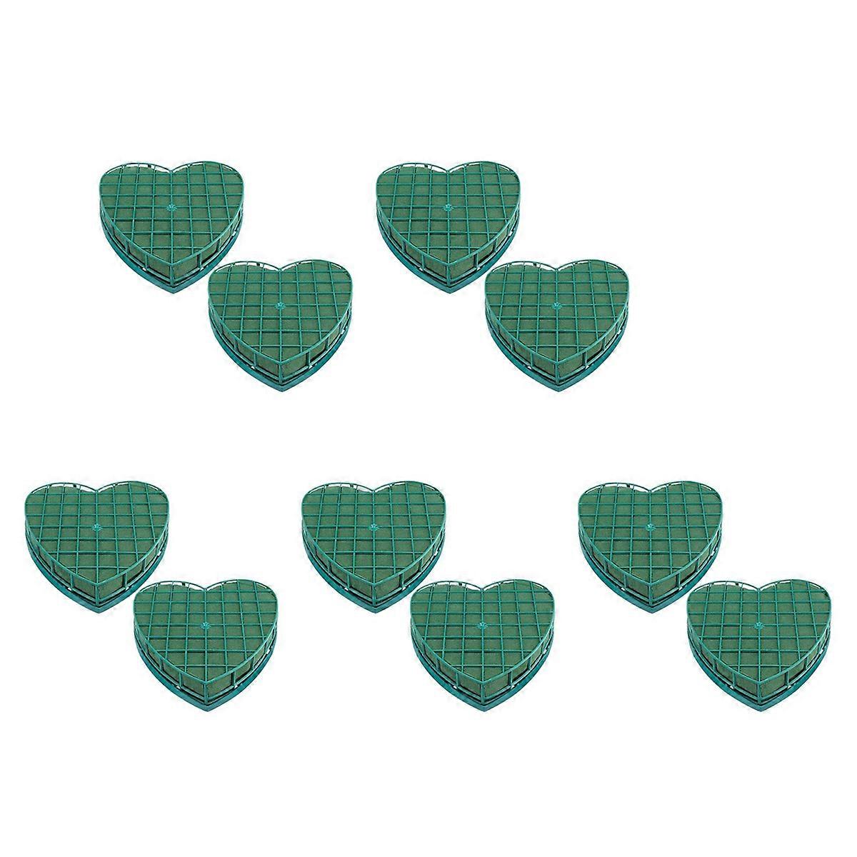 2Pcs Floral Foam Heart-Shaped Flower Holder with Floral Foam